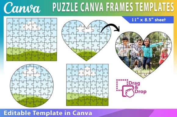 Download Puzzle Canva Frame Template - Premium Resources