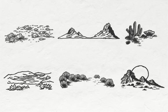 Download Unforgiving Desert Illustration Vector - Desert Collection