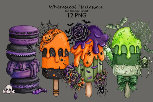 Download Whimsical Halloween Ice Cream Clipart - Halloween Collection