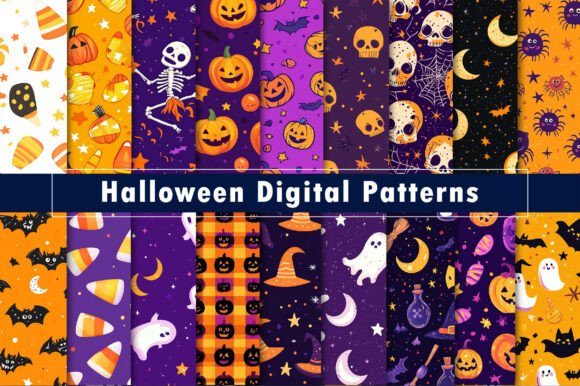 Download Halloween Digital Patterns - Halloween Collection