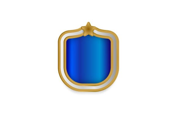 Download Golden Shield Badge and Label Retro Shape Design - Gold Collection