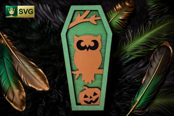 Download Halloween Coffin V4 | Cute Owl SVG 3D - Halloween Collection