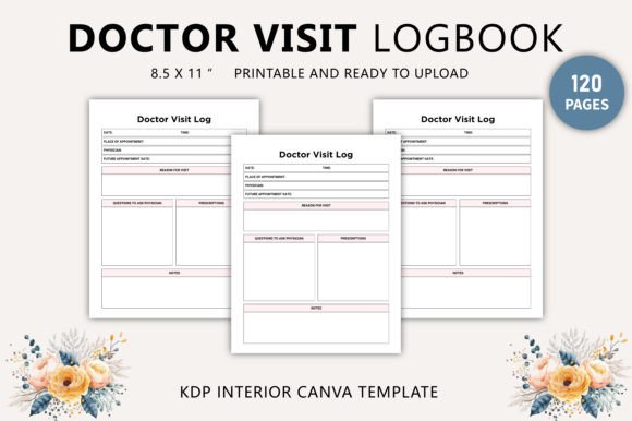 Download Doctor Visit Logbook Canva Template - Template Collection