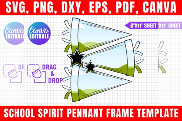 Download School Spirit Pennant Frame Template - Template Collection