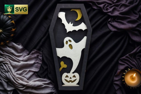 Download Halloween Coffin V2 | Ghost SVG 3D - Halloween Collection