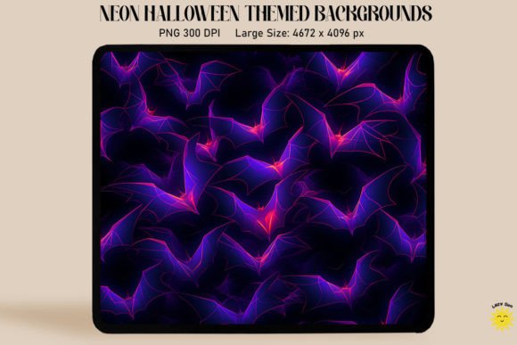 Download Neon Spooky Bats Halloween - Halloween Collection