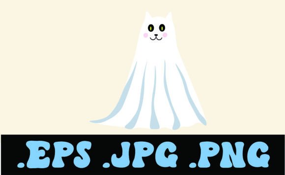 Download Halloween Cat Ghost Vector - Halloween Collection
