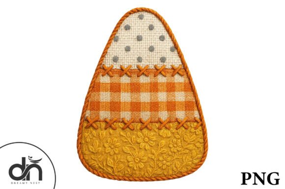 Download Patchwork Candy Corn Halloween Stitched - Halloween Collection