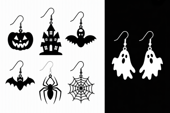 Download Halloween Earring Silhouette Bundle - Halloween Collection