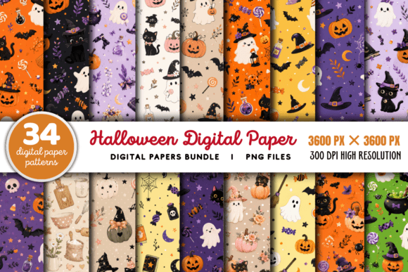 Download Halloween Digital Paper Backgrounds - Halloween Collection