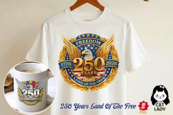 Download Golden 250 Years Land of the Free 2 PNG - Gold Collection