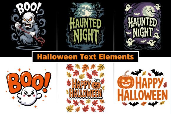Download Halloween Text Elements SVG Bundle Pack - Halloween Collection