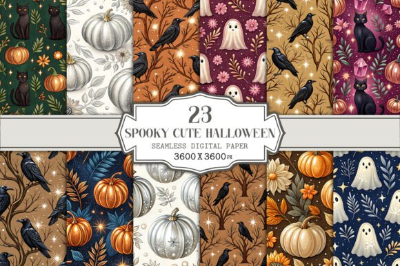 Download Spooky Cute Halloween Digital Paper - Halloween Collection