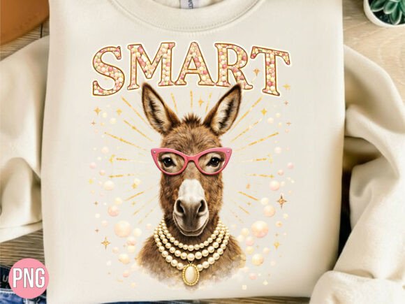 Download Smart Donkey Glasses Bow PNG T-Shirt - Smart Collection