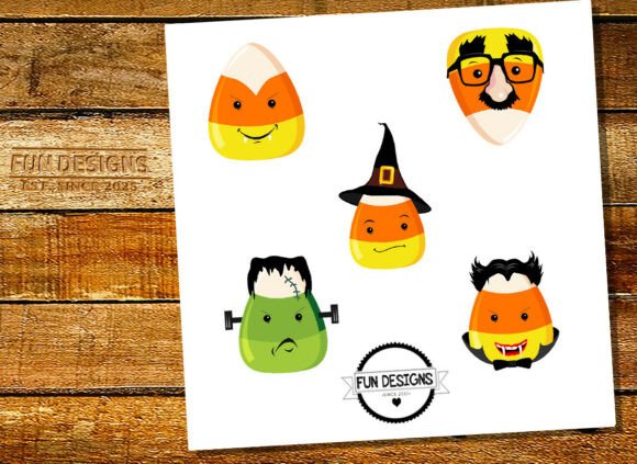 Download Kawai Halloween Candy Corn Face Monsters - Halloween Collection