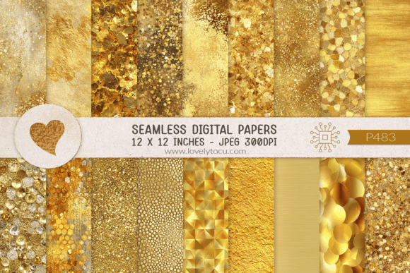 Download Gold Glitter and Metallic Textures - Gold Collection