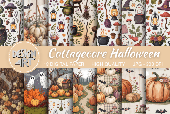 Download Cottagecore Halloween Digital Paper - Halloween Collection