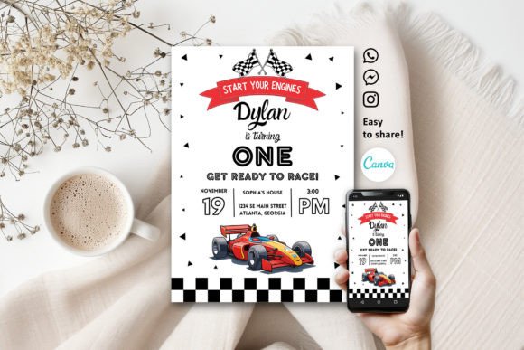 Download Racing Car Birthday Invitation Template - Template Collection