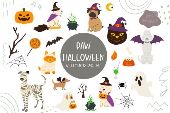 Download Cute Halloween Dog &amp; Cat SVG, PNG Bundle - Halloween Collection