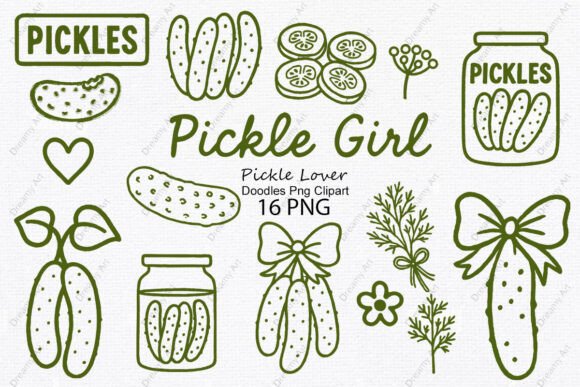 Download Pickle Lover Doodles Png Clipart - Doodles Collection